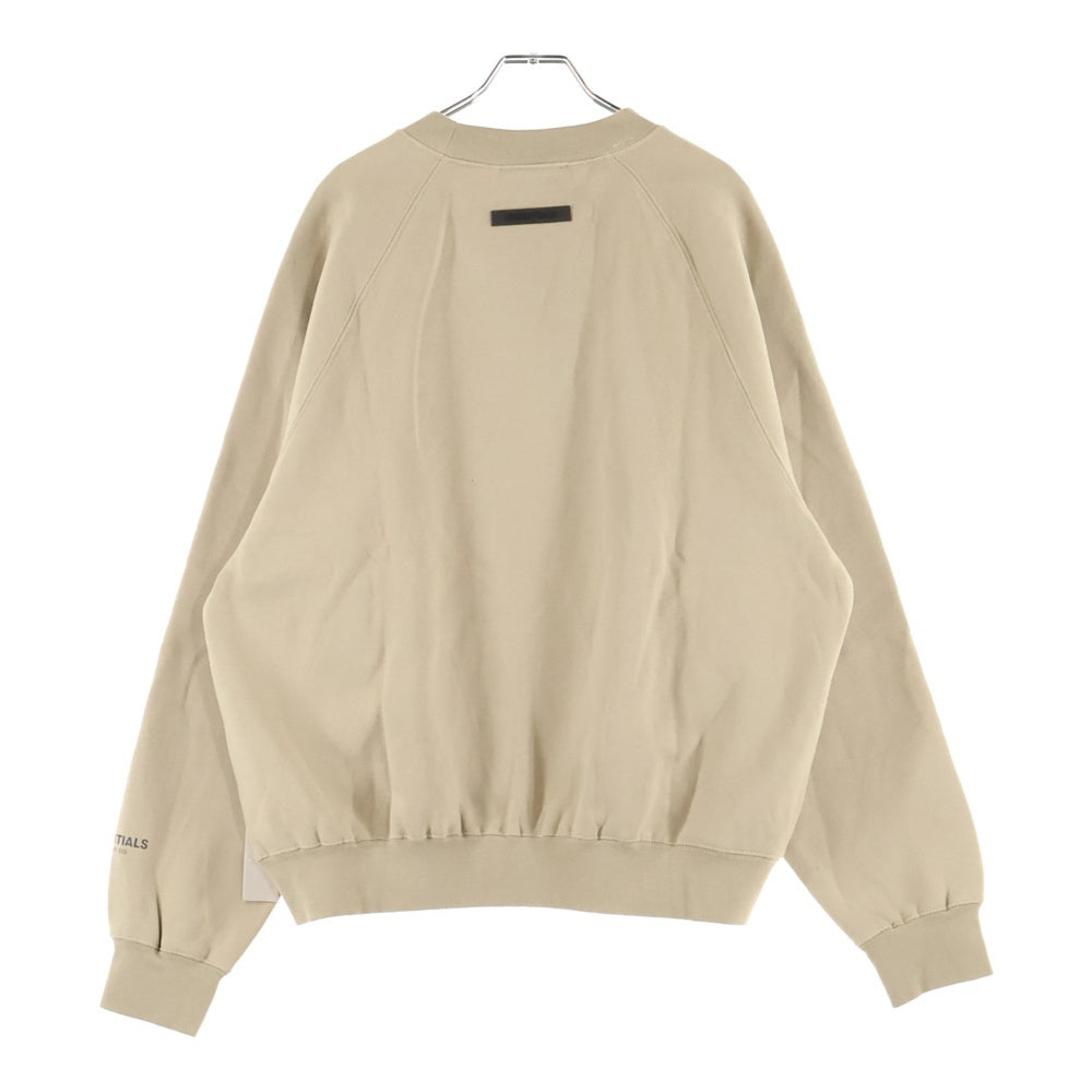 FEAR OF GOD ESSENTIALS(フィアオブゴッド エッセンシャルズ) SWEATSHIRT リフレクターロゴ クルーネックスウェットトレーナー ベージュ
