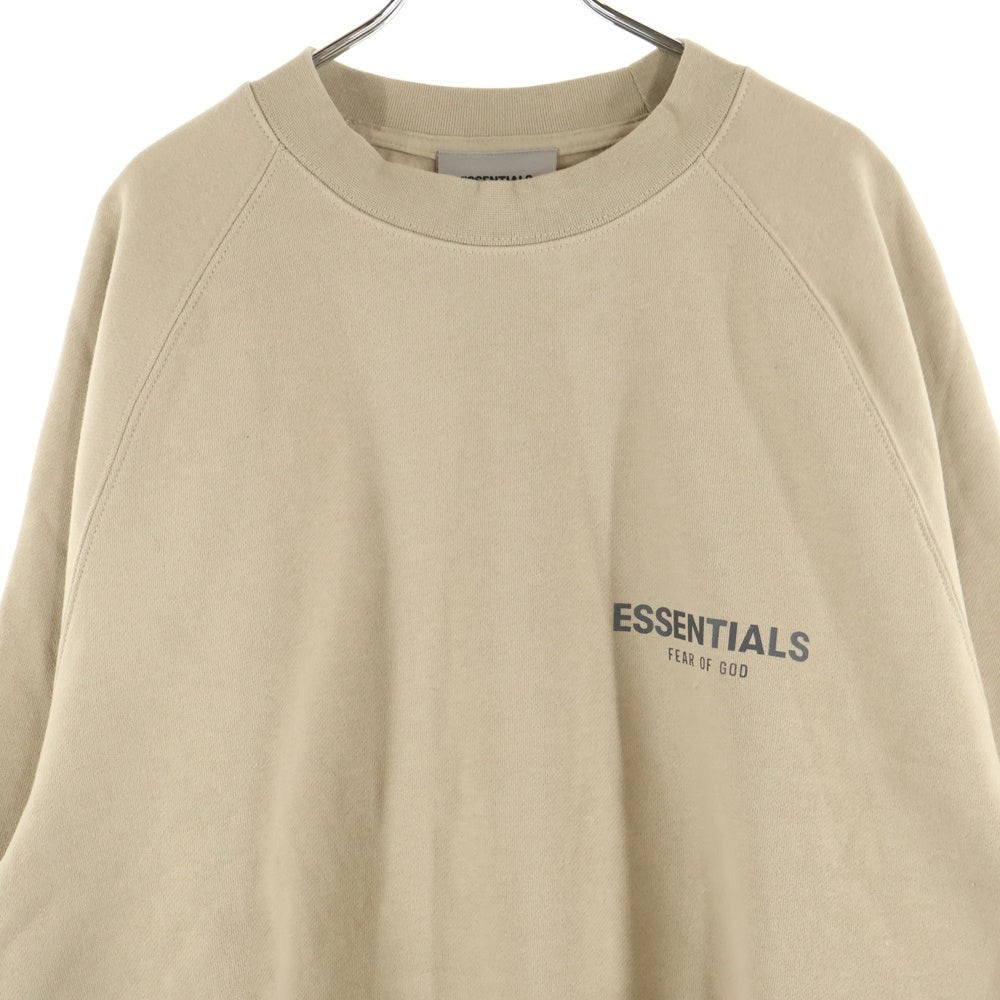 FEAR OF GOD ESSENTIALS(フィアオブゴッド エッセンシャルズ) SWEATSHIRT リフレクターロゴ クルーネックスウェットトレーナー ベージュ