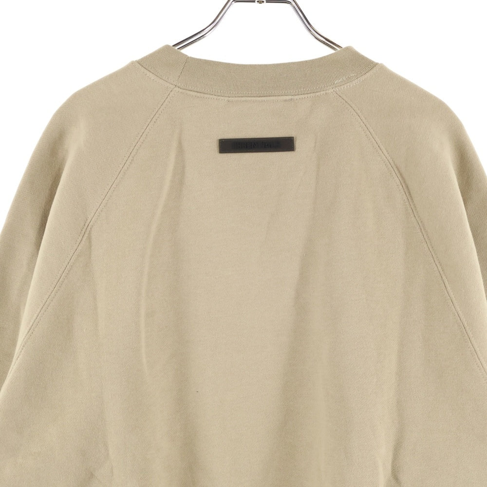 FEAR OF GOD ESSENTIALS(フィアオブゴッド エッセンシャルズ) SWEATSHIRT リフレクターロゴ クルーネックスウェットトレーナー ベージュ