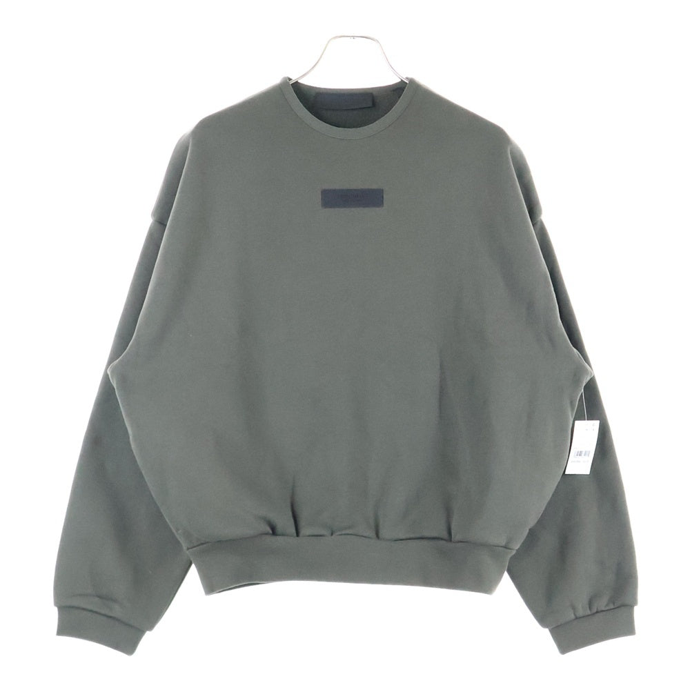 FEAR OF GOD ESSENTIALS(フィアオブゴッド エッセンシャルズ) SWEATSHIRT ラバーロゴ クルーネックスウェットトレーナー グレー