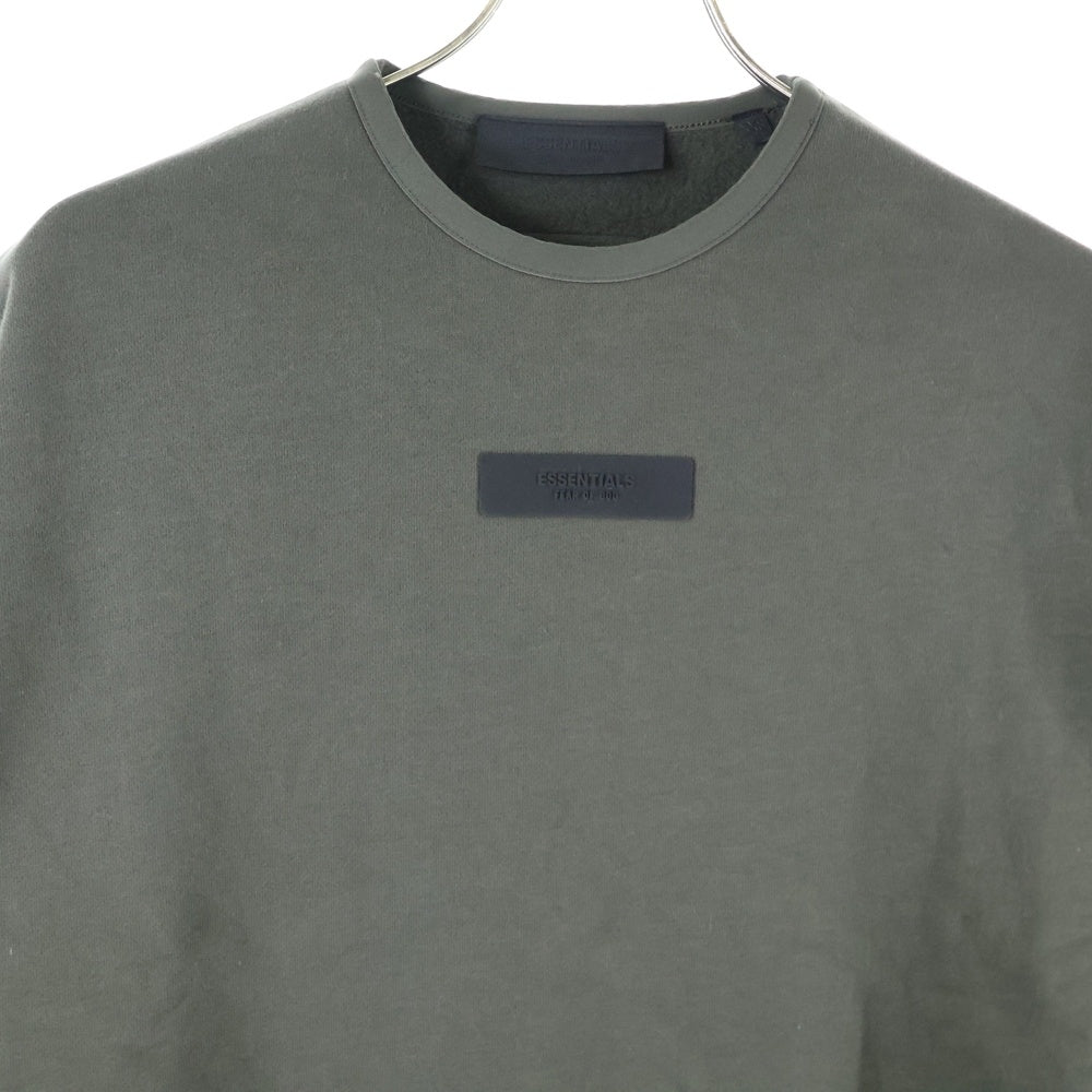 FEAR OF GOD ESSENTIALS(フィアオブゴッド エッセンシャルズ) SWEATSHIRT ラバーロゴ クルーネックスウェットトレーナー グレー