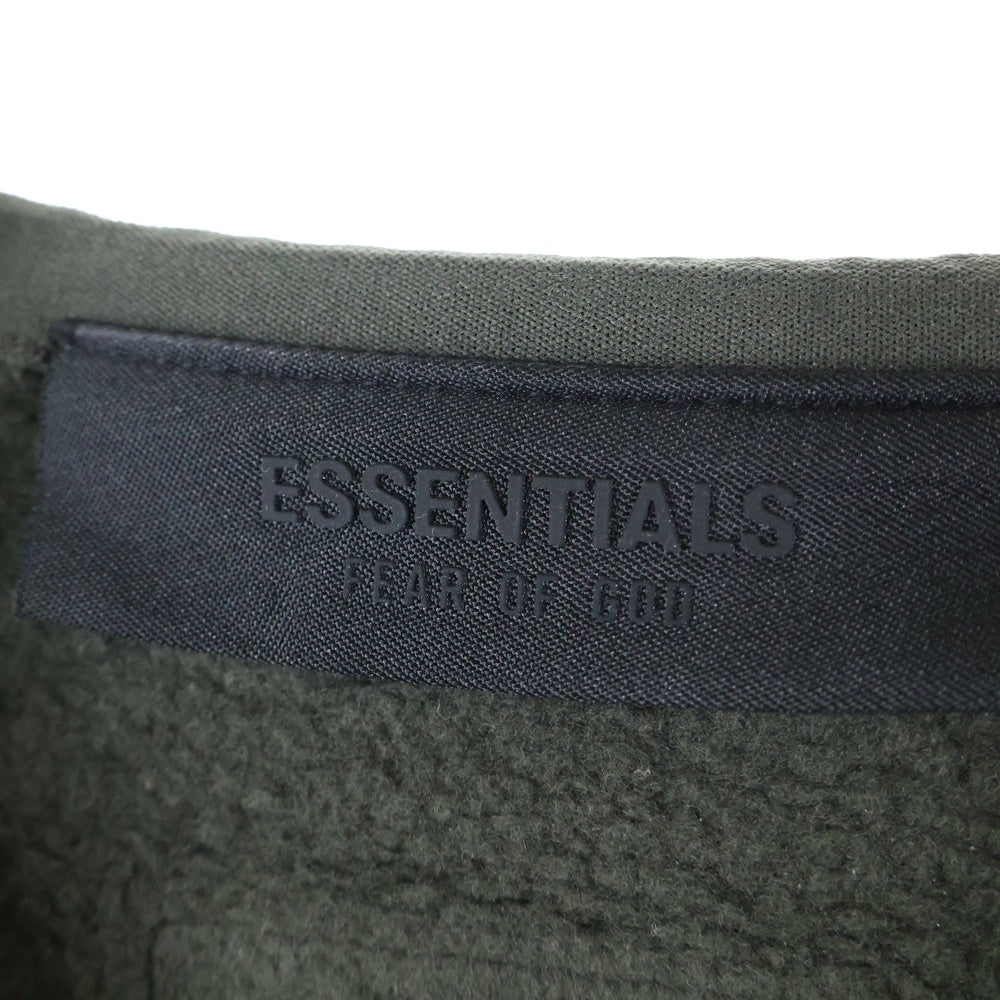 FEAR OF GOD ESSENTIALS(フィアオブゴッド エッセンシャルズ) SWEATSHIRT ラバーロゴ クルーネックスウェットトレーナー グレー