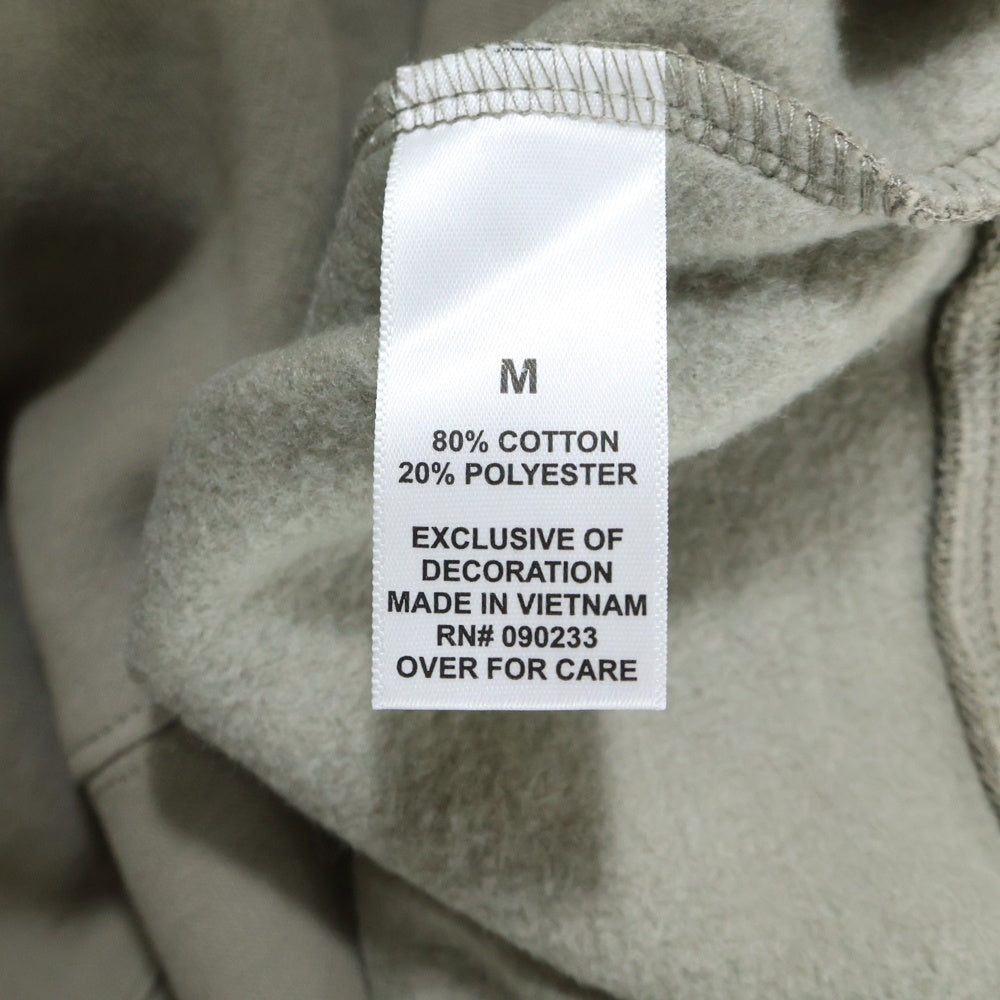 FEAR OF GOD ESSENTIALS(フィアオブゴッド エッセンシャルズ) HALF ZIP SWEAT POLO SHIRT ラバーロゴ ハーフジップ スウェットポロシャツ ベージュ