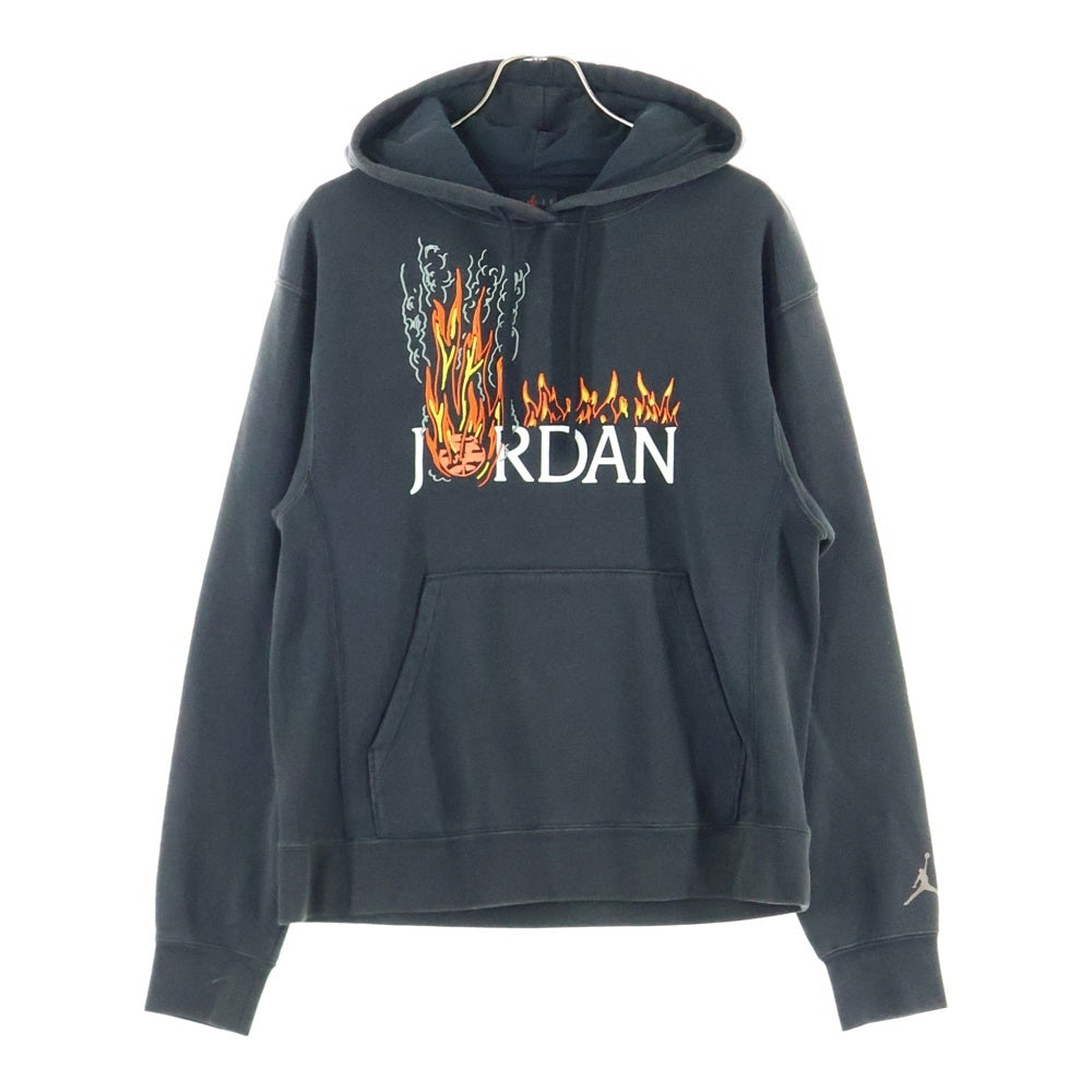 NIKE(ナイキ) 19SS ×TRAVIS SCOTT Jordan SRT Fleece Hoodie トラヴィススコット 刺繍プルオーバースウェットパーカー フーディー ブラック CK4039-010