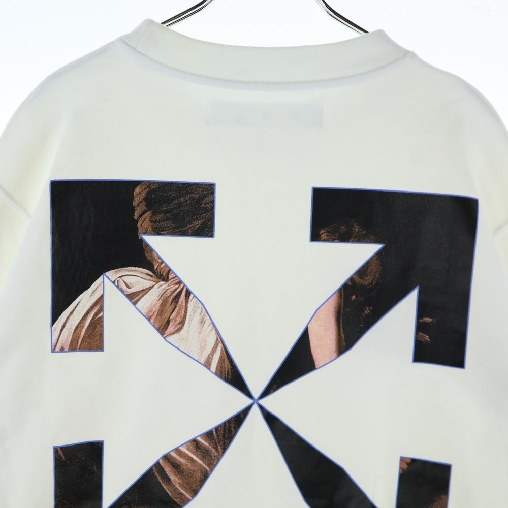 OFF-WHITE(オフホワイト) 20AW Caravaggio Angel Arrow Logo Sweatshirt カラヴァッジョ クルーネックスウェットトレーナー ホワイト OMBA025E20FLE005