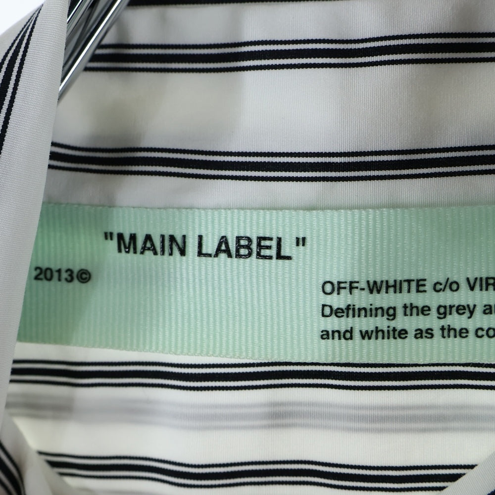OFF-WHITE(オフホワイト) 18AW Stripe Shirt 長袖ストライプシャツ ホワイト レディース OWGA047E18742029