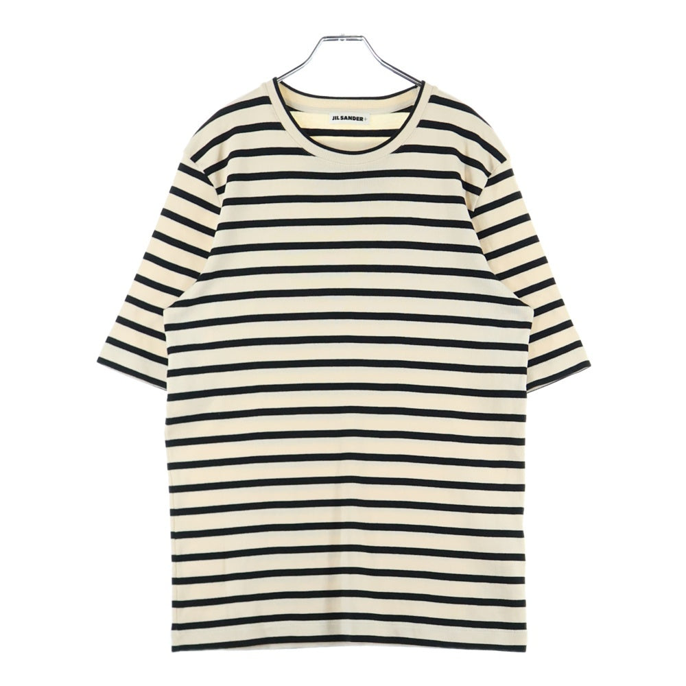 JIL SANDER +(ジルサンダープラス) HORIZONTAL STRIPE T-SHIRT ボーダー半袖Tシャツ アイボリー JPUU707536
