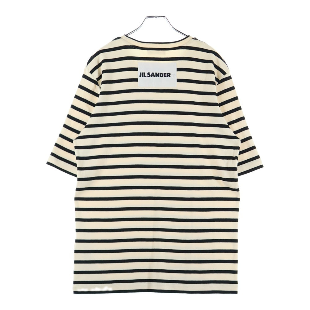 JIL SANDER +(ジルサンダープラス) HORIZONTAL STRIPE T-SHIRT ボーダー半袖Tシャツ アイボリー JPUU707536