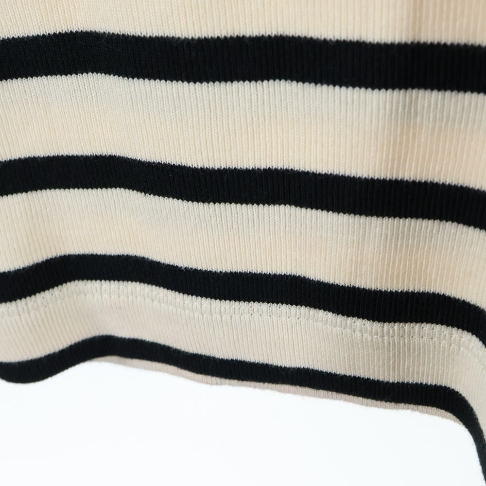 JIL SANDER +(ジルサンダープラス) HORIZONTAL STRIPE T-SHIRT ボーダー半袖Tシャツ アイボリー JPUU707536