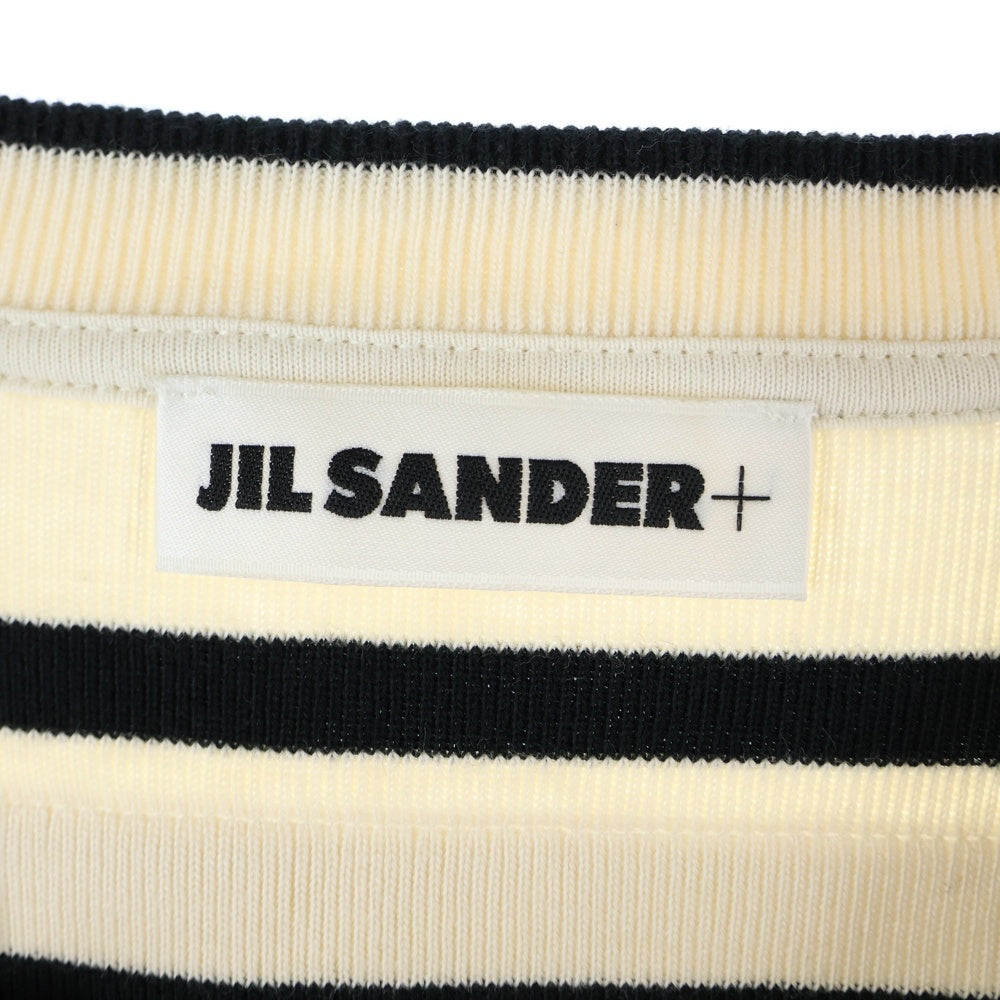 JIL SANDER +(ジルサンダープラス) HORIZONTAL STRIPE T-SHIRT ボーダー半袖Tシャツ アイボリー JPUU707536