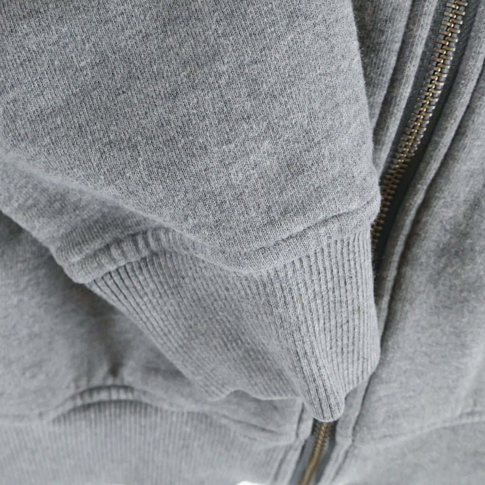 AMI Alexandre Mattiussi(アミアレクサンドルマテュッシ) Zip Up Hoodie ハートロゴ刺繍 ジップアップスウェットパーカー フーディー グレー A21HJ006.730
