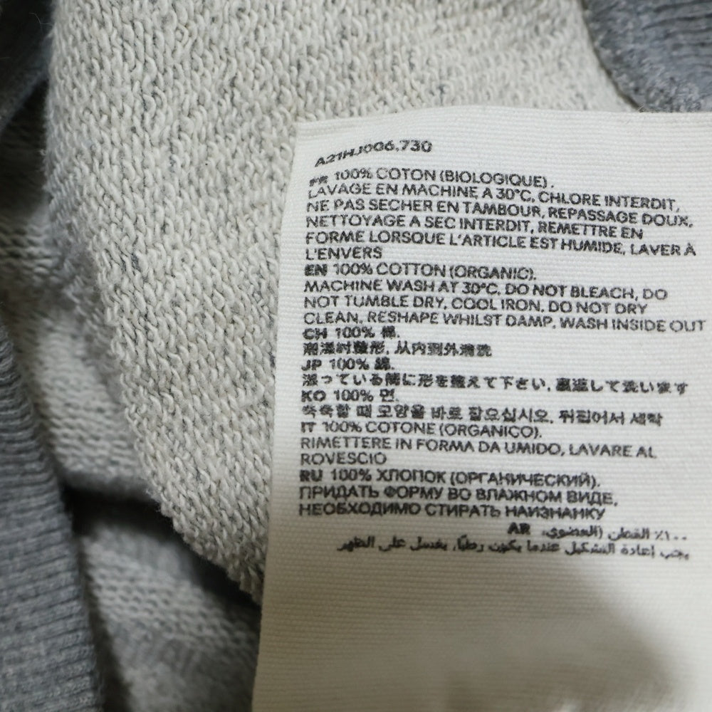 AMI Alexandre Mattiussi(アミアレクサンドルマテュッシ) Zip Up Hoodie ハートロゴ刺繍 ジップアップスウェットパーカー フーディー グレー A21HJ006.730