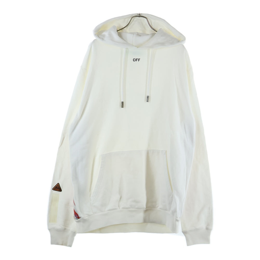 OFF-WHITE(オフホワイト) 18SS Tape Logo Hoodie プルオーバースウェットパーカー フーディー ホワイト OMBB032S18003008