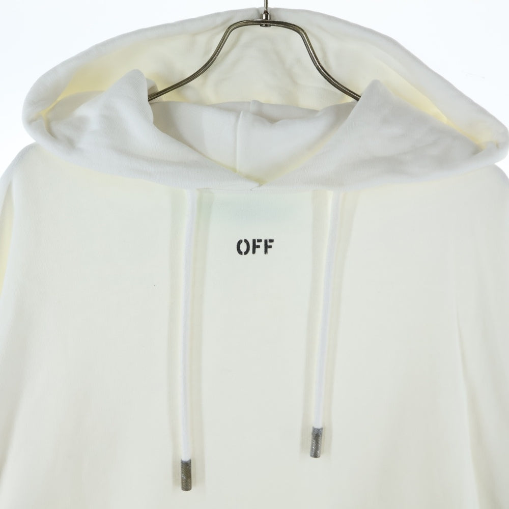 OFF-WHITE(オフホワイト) 18SS Tape Logo Hoodie プルオーバースウェットパーカー フーディー ホワイト OMBB032S18003008