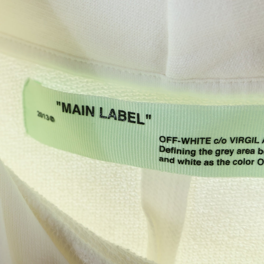 OFF-WHITE(オフホワイト) 18SS Tape Logo Hoodie プルオーバースウェットパーカー フーディー ホワイト OMBB032S18003008