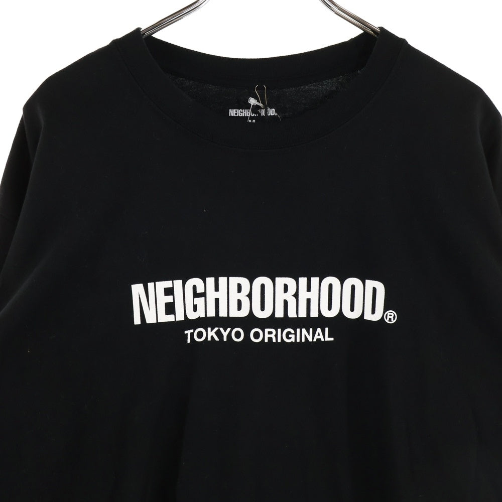 NEIGHBORHOOD(ネイバーフッド) 25AW Dover Street Market Ginza DSMG限定 フロントロゴプリント長袖Tシャツ ブラック 252PCNH-LT08S