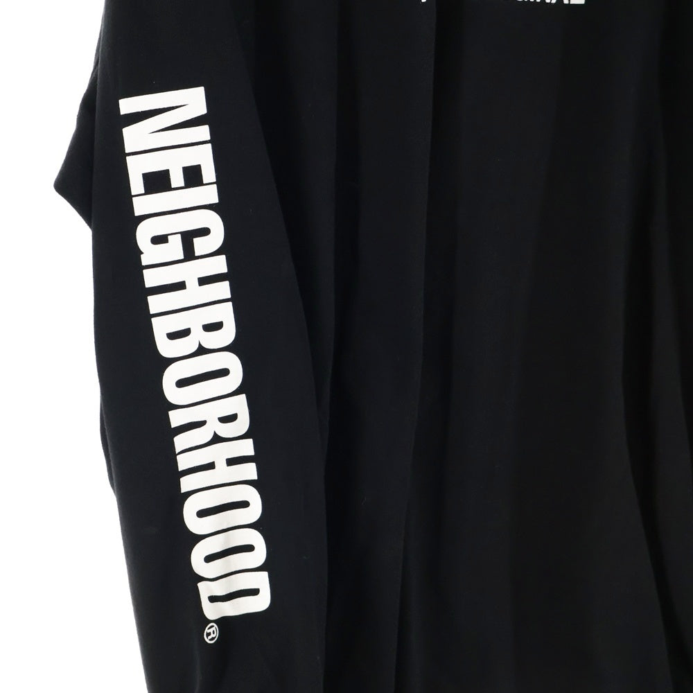 NEIGHBORHOOD(ネイバーフッド) 25AW Dover Street Market Ginza DSMG限定 フロントロゴプリント長袖Tシャツ ブラック 252PCNH-LT08S
