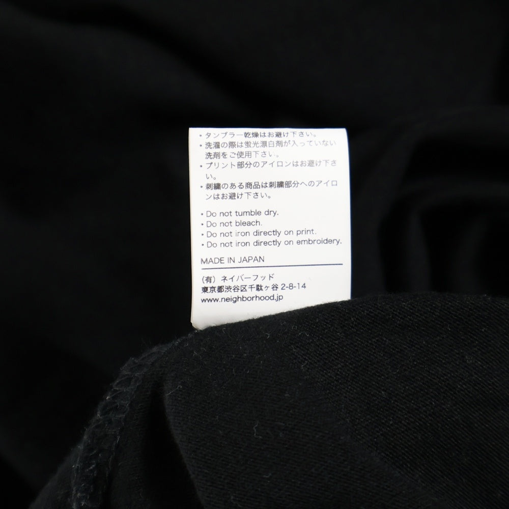 NEIGHBORHOOD(ネイバーフッド) 25AW Dover Street Market Ginza DSMG限定 フロントロゴプリント長袖Tシャツ ブラック 252PCNH-LT08S