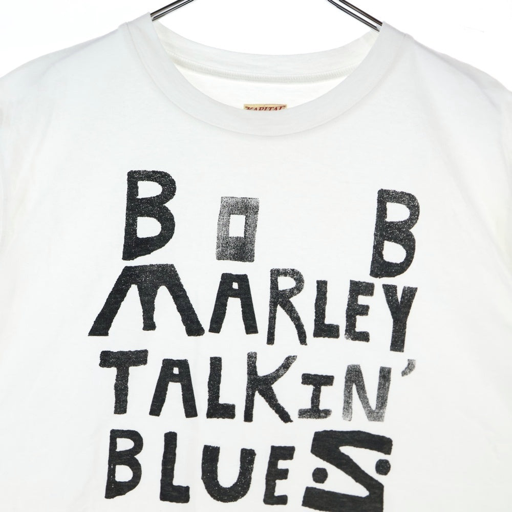 KAPITAL(キャピタル) 25SS Jersey Sleeveless Big Tee Marley Talkin' Blues フロントロゴプリント ノースリーブシャツ タンクトップ ホワイト