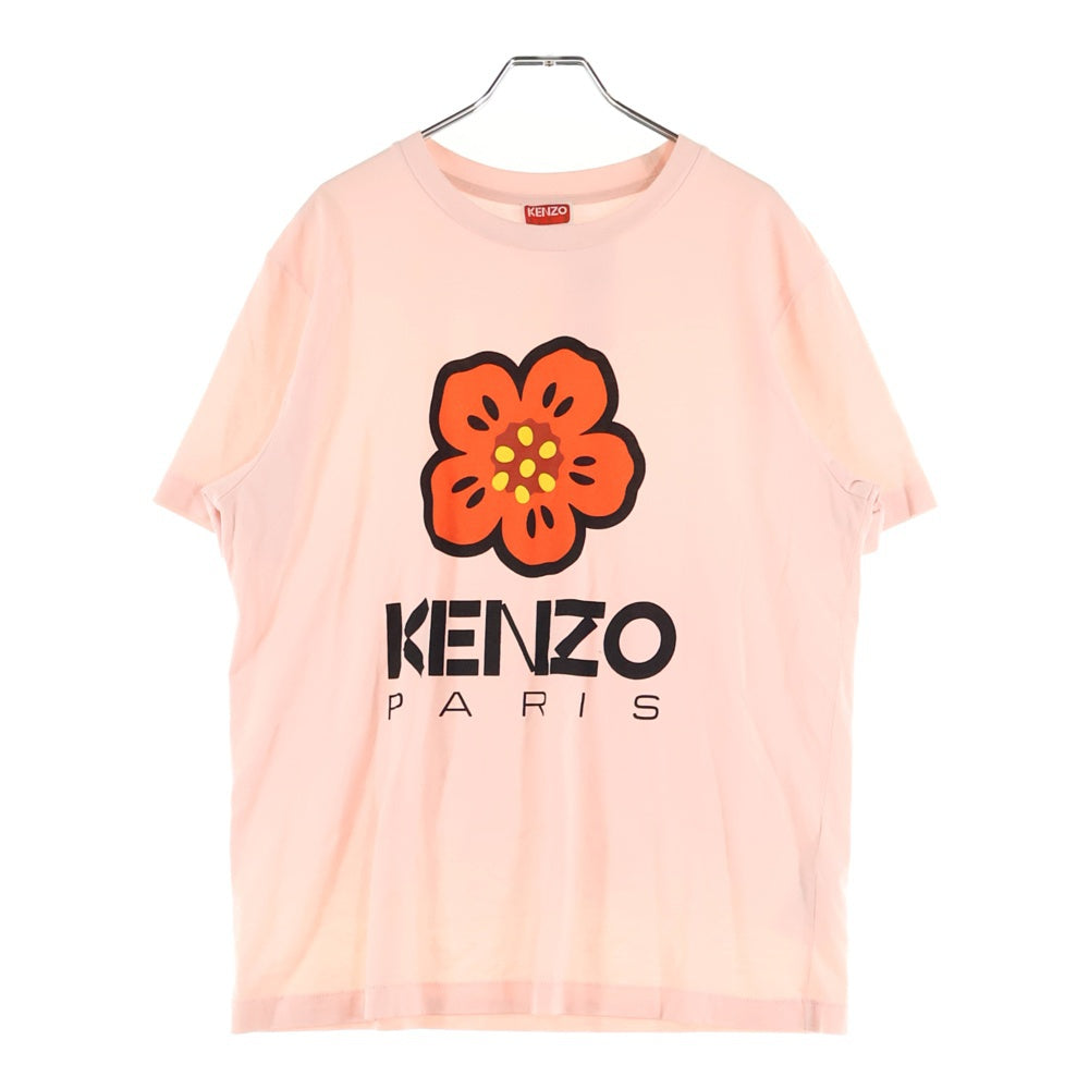 KENZO(ケンゾー) フロントフラワーロゴプリント 半袖Tシャツ ピンク FD52TS0394SO