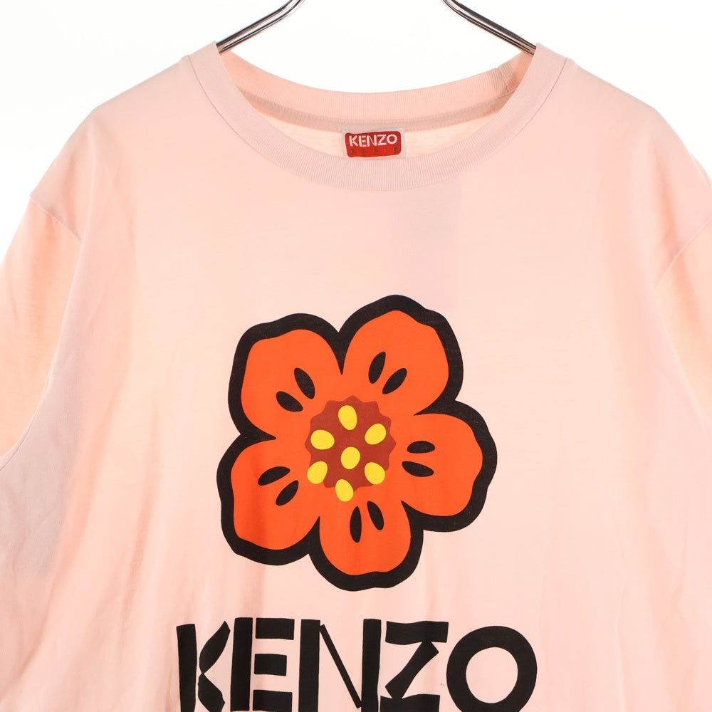 KENZO(ケンゾー) フロントフラワーロゴプリント 半袖Tシャツ ピンク FD52TS0394SO