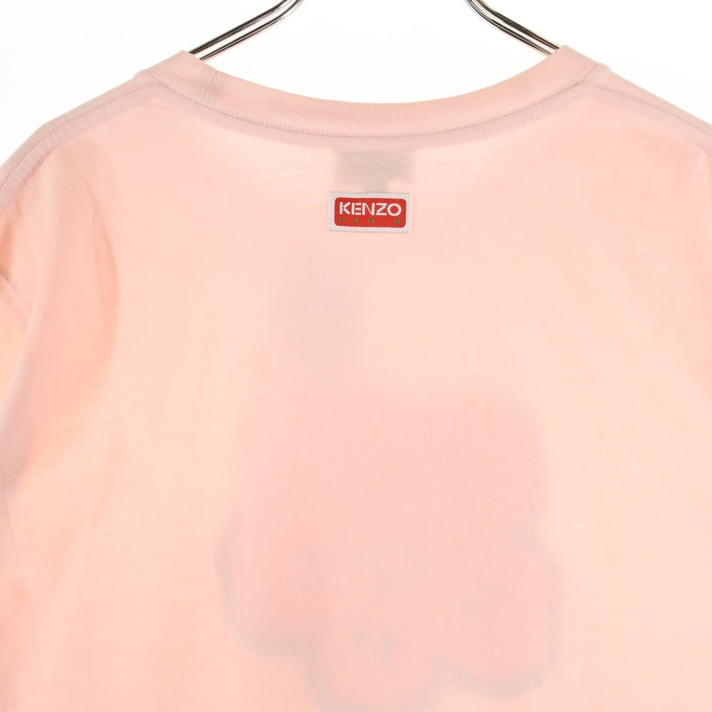 KENZO(ケンゾー) フロントフラワーロゴプリント 半袖Tシャツ ピンク FD52TS0394SO