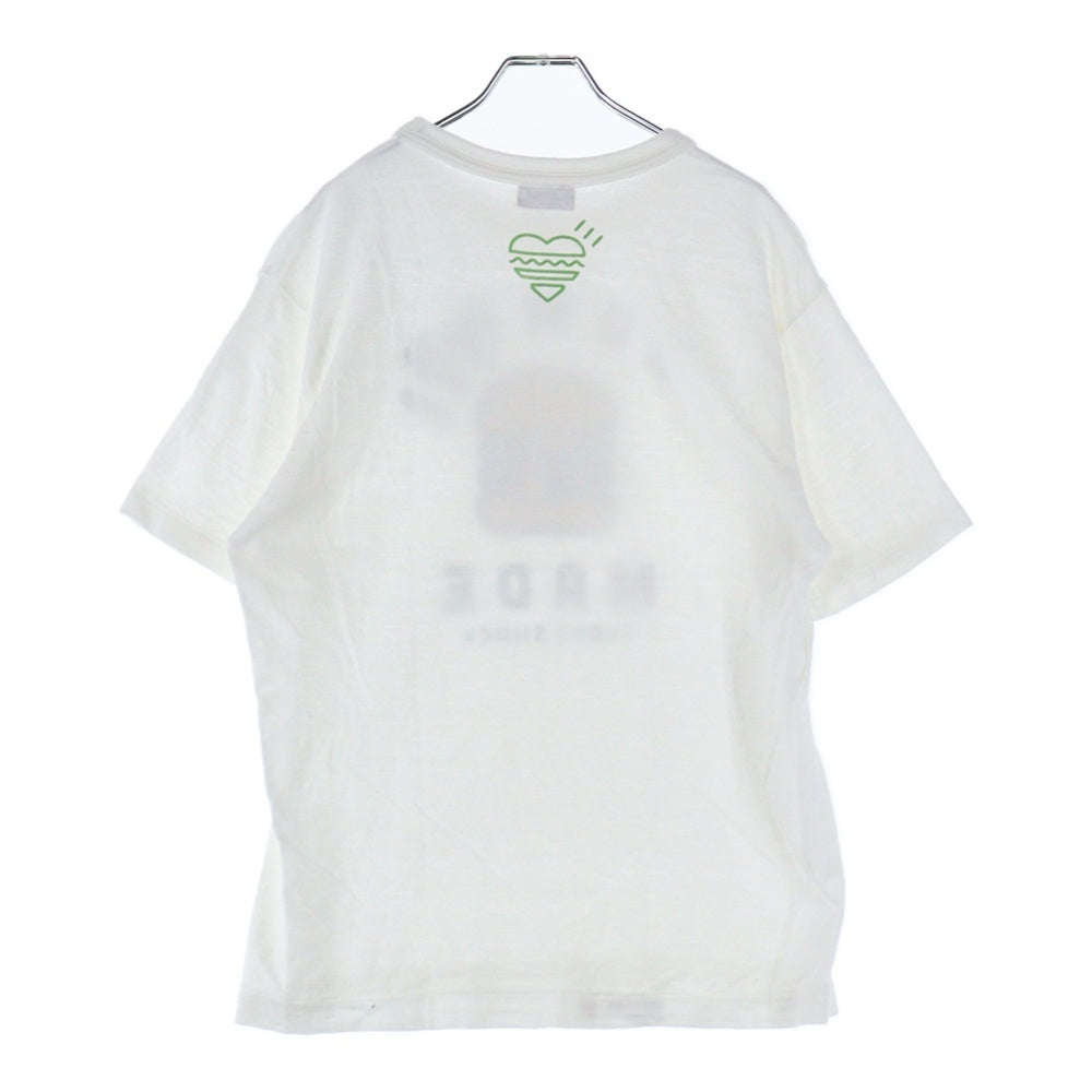 HUMAN MADE(ヒューマンメイド) SHAKE SHACK T-SHIRT シェイクシャック ハンバーガープリント 半袖Tシャツ ホワイト