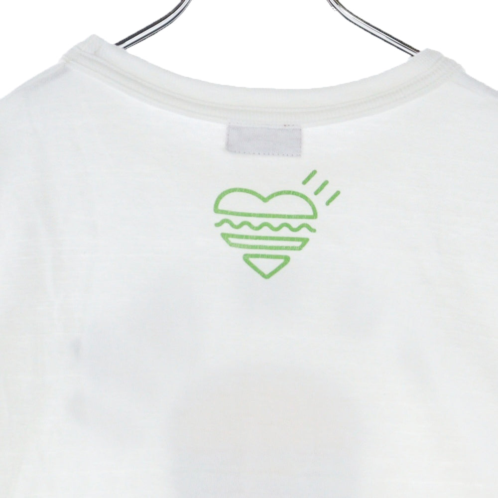 HUMAN MADE(ヒューマンメイド) SHAKE SHACK T-SHIRT シェイクシャック ハンバーガープリント 半袖Tシャツ ホワイト