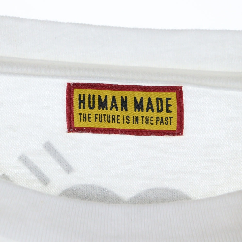 HUMAN MADE(ヒューマンメイド) 25SS GRAPHIC L/S T-SHIRT The Future is in the past 長袖Tシャツ ロンT ホワイト