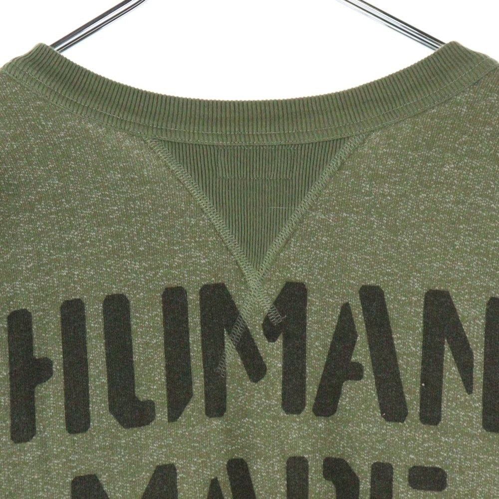 HUMAN MADE(ヒューマンメイド) MILITARY SWEATSHIRT ミリタリー クルーネックスウェットトレーナー カーキ