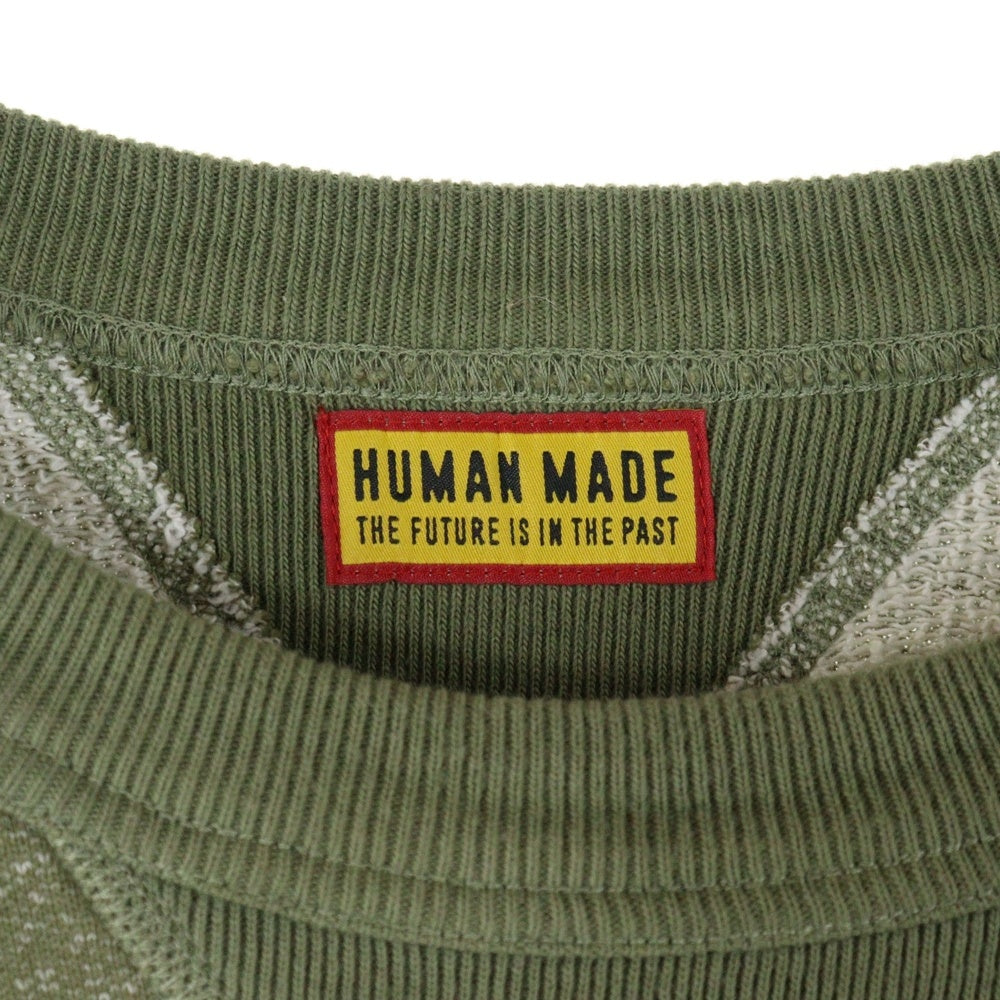 HUMAN MADE(ヒューマンメイド) MILITARY SWEATSHIRT ミリタリー クルーネックスウェットトレーナー カーキ