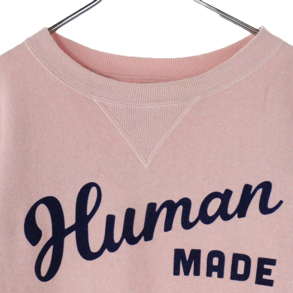 HUMAN MADE(ヒューマンメイド) TSURIAMI SWEATSHIRT クルーネックスウェットトレーナー ピンク