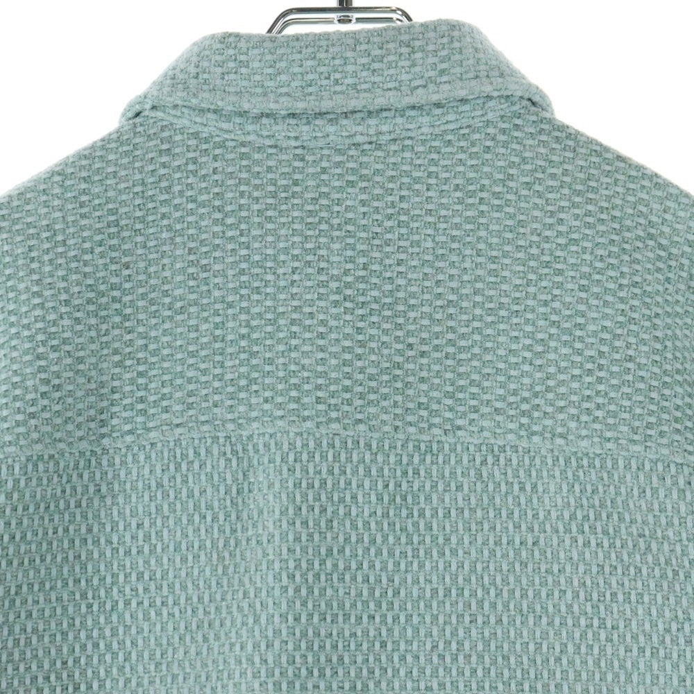 KITH(キス) 24AW Chenille Tweed Apollo Shirt シェニール ツイードアポロシャツ 長袖シャツ グリーン