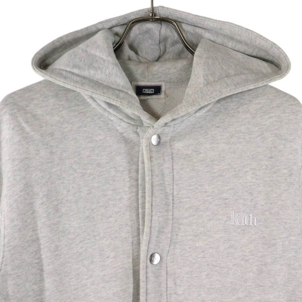 KITH(キス) 24SS Williams VI Hoodie ウィリアムズVI ボタンアップ スウェットパーカー フーディー