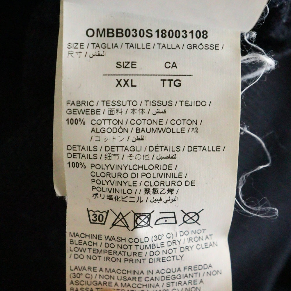 OFF-WHITE(オフホワイト) 18SS Zip Up Hoodie ジップアップスウェットパーカー フーディー ブラック OMBB030S18003108