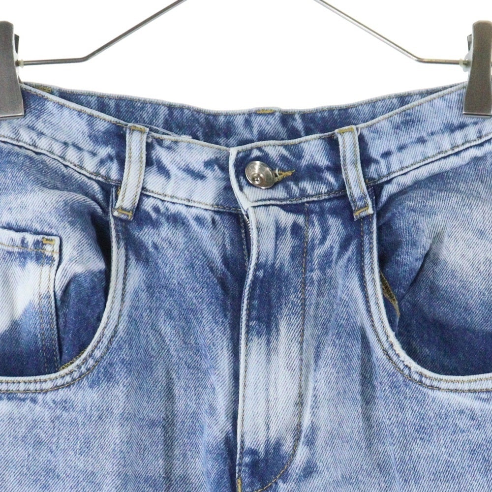 Maison Margiela 1(メゾンマルジェラ) 22AW PANTS 5 POCKETS INDIGO カットアウト 5ポケット ジップフライ ワイドデニムパンツ インディゴ レディース S51LA0051 S30513