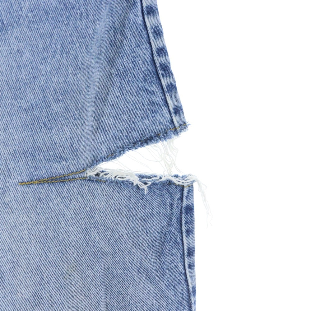 Maison Margiela 1(メゾンマルジェラ) 22AW PANTS 5 POCKETS INDIGO カットアウト 5ポケット ジップフライ ワイドデニムパンツ インディゴ レディース S51LA0051 S30513