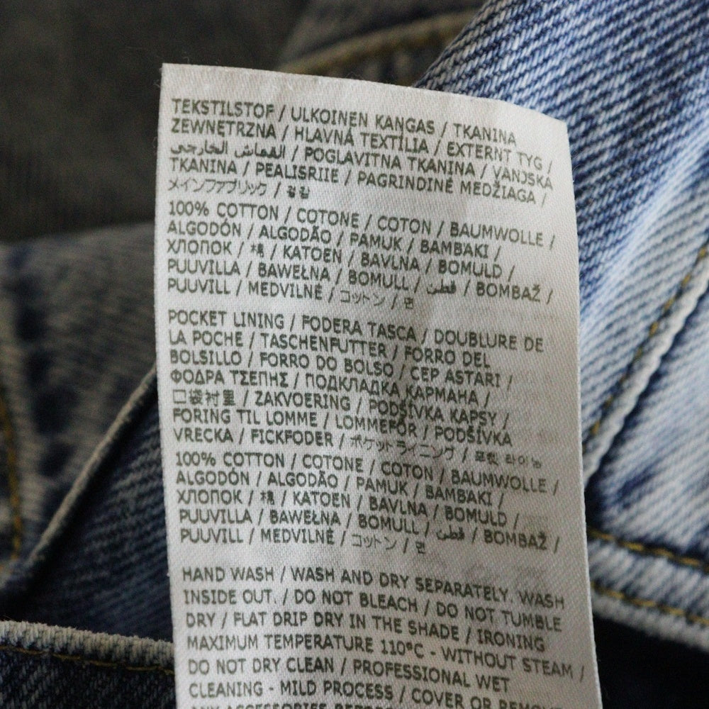 Maison Margiela 1(メゾンマルジェラ) 22AW PANTS 5 POCKETS INDIGO カットアウト 5ポケット ジップフライ ワイドデニムパンツ インディゴ レディース S51LA0051 S30513