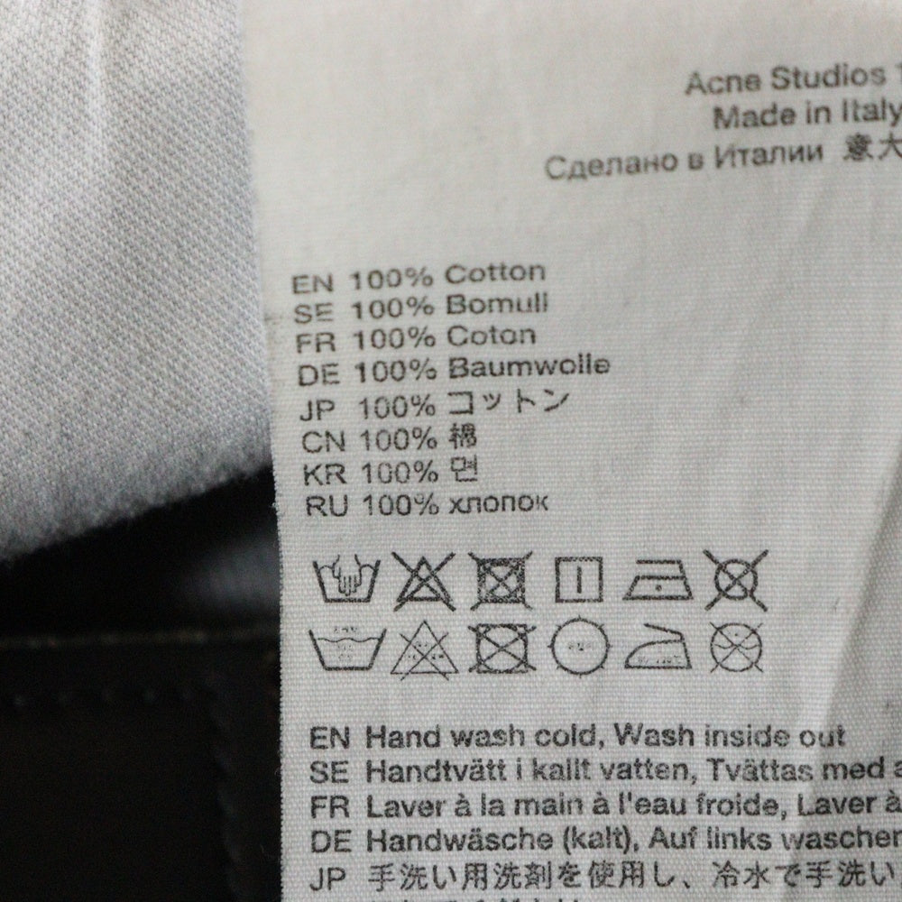 Acne Studios(アクネ ストゥディオズ) ベルテッド ワイド デニム パンツ ルーズフィットジーンズ ブラック