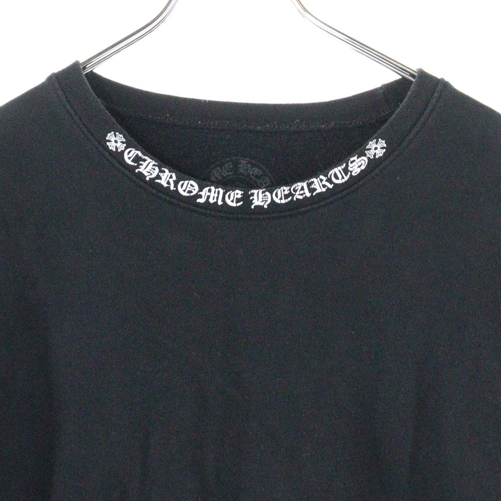 CHROME HEARTS(クロムハーツ) SWTSHRT PLVR ネックロゴ クルーネックスウェットトレーナー ブラック
