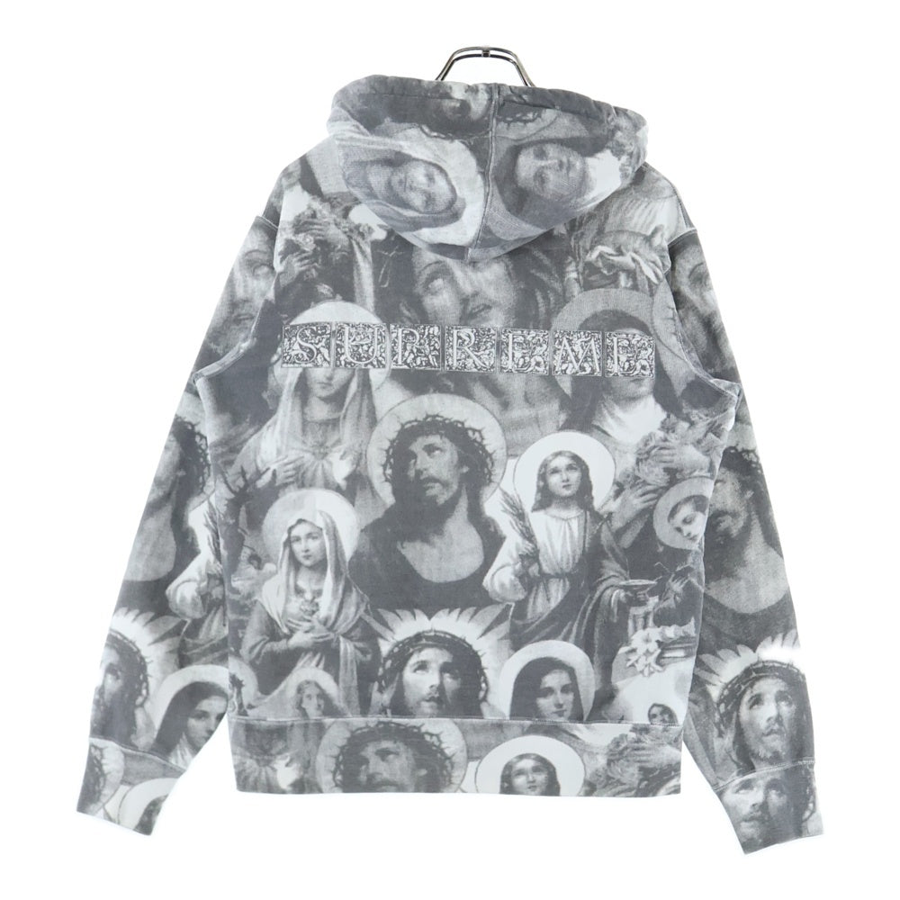 SUPREME(シュプリーム) 18AW Jesus and Mary Hooded Sweatshirt 総柄 ジーザスアンドマリア プルオーバースウェットパーカー フーディ ホワイト