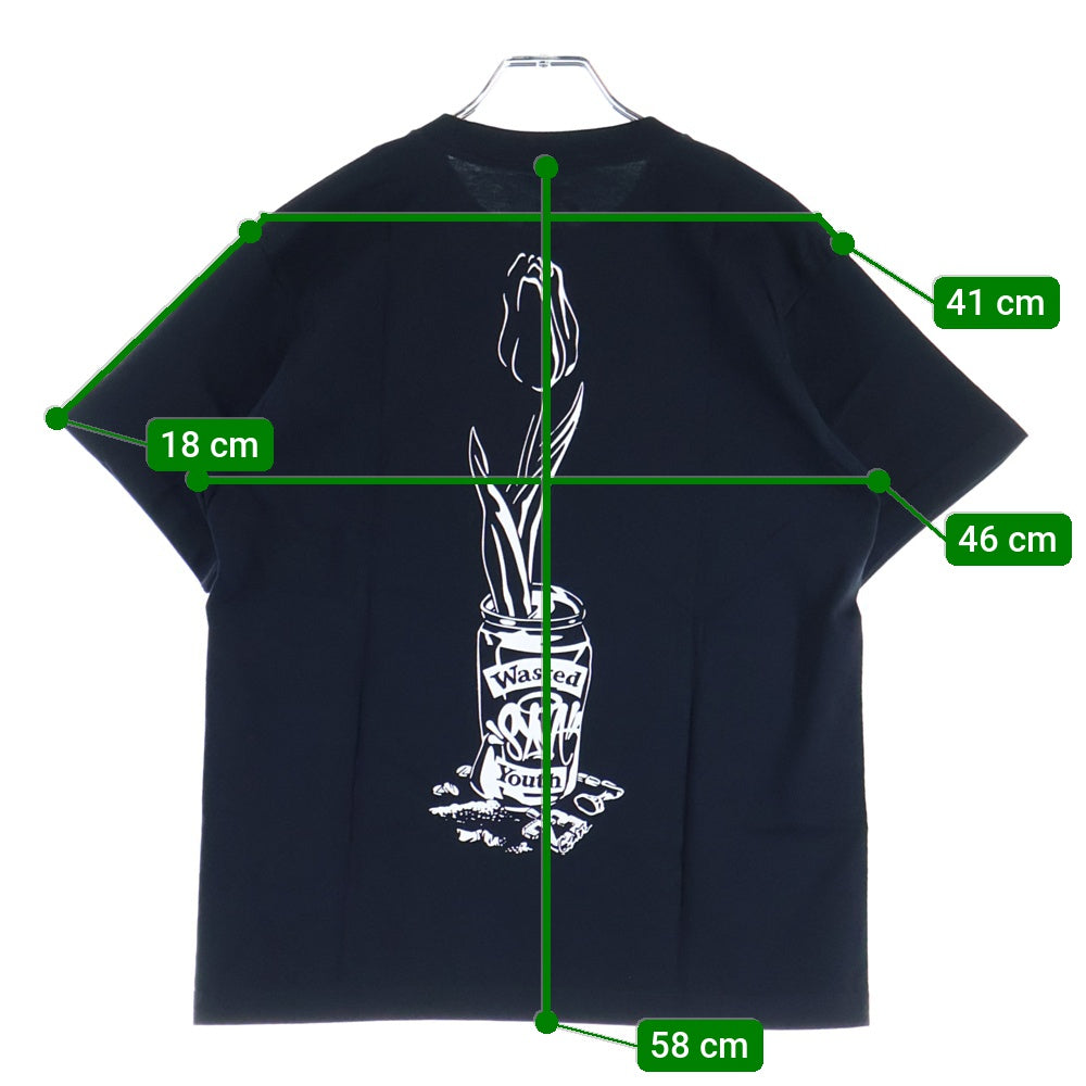 VERDY(ベルディ) 24AW ×Central Cee SYNA WORLD Wasted Youth Tee セントラルシー シナワールド ウェイステッドユース 半袖Tシャツ ブラック
