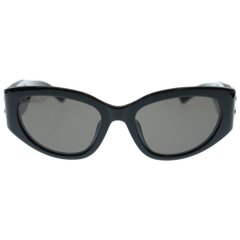 BALENCIAGA(バレンシアガ) Bossy Round Af Sunglasses ラインストーン装飾 ラウンドシェイプサングラス 眼鏡 アイウェア ブラック BB0324SK