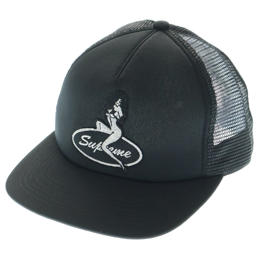 SUPREME(シュプリーム) 25AW Pinup Mesh Back 5-Panel ピンアップ 5パネルメッシュキャップ 帽子 ブラック