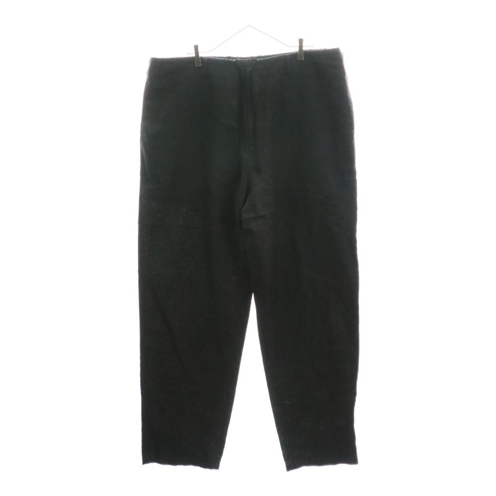 Ground Y(グラウンドワイ) Sumi Ink-Dyed Linen Work Pants リネン オーバーサイズパンツ ブラック GI-P07-301