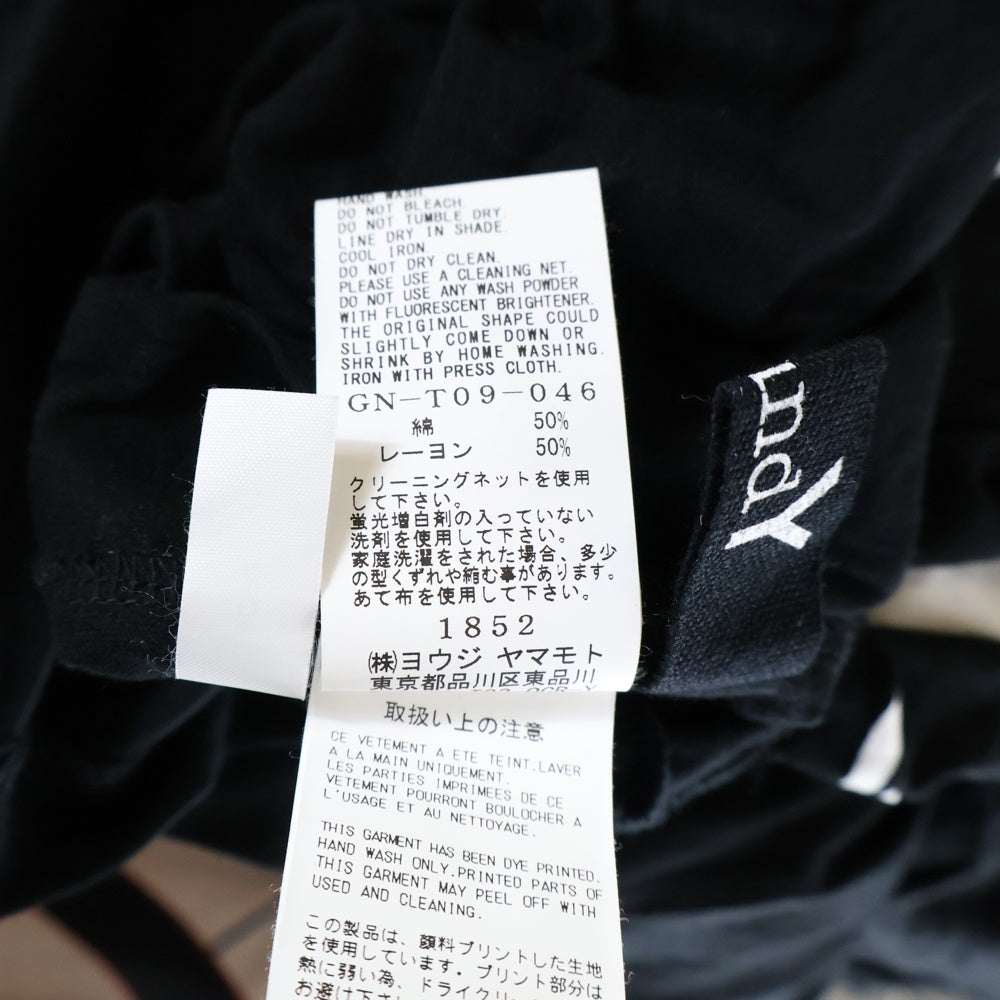 Ground Y(グラウンドワイ) ×初音ミク プリント半袖Tシャツ ブラック GN-T09-046