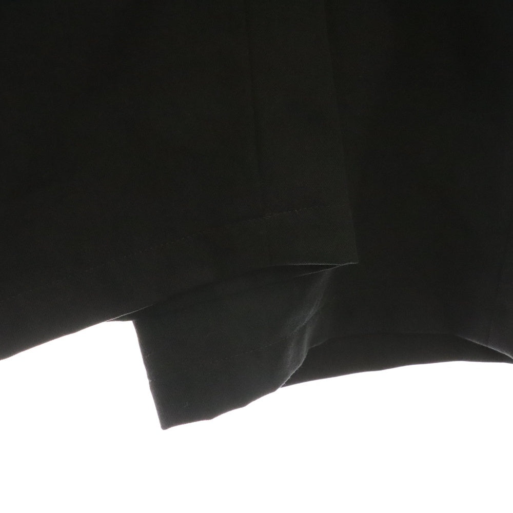 Yohji Yamamoto(ヨウジヤマモト) 20AW GABARDINE THICK PANTS ギャバジンオーバーサイズ ワイドスラックスパンツ ブラック HR-P19-100
