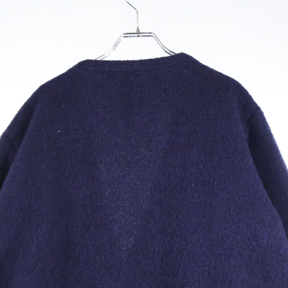 Ground Y(グラウンドワイ) BEAVER DRAPING CARDIGAN オーバーサイズ ロングウールカーディガン パープル GJ-D02-106