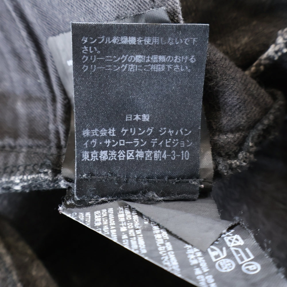 SAINT LAURENT PARIS(サンローランパリ) ウォッシュ加工 デニムパンツ ジーンズ ブラック 407706 Y834L
