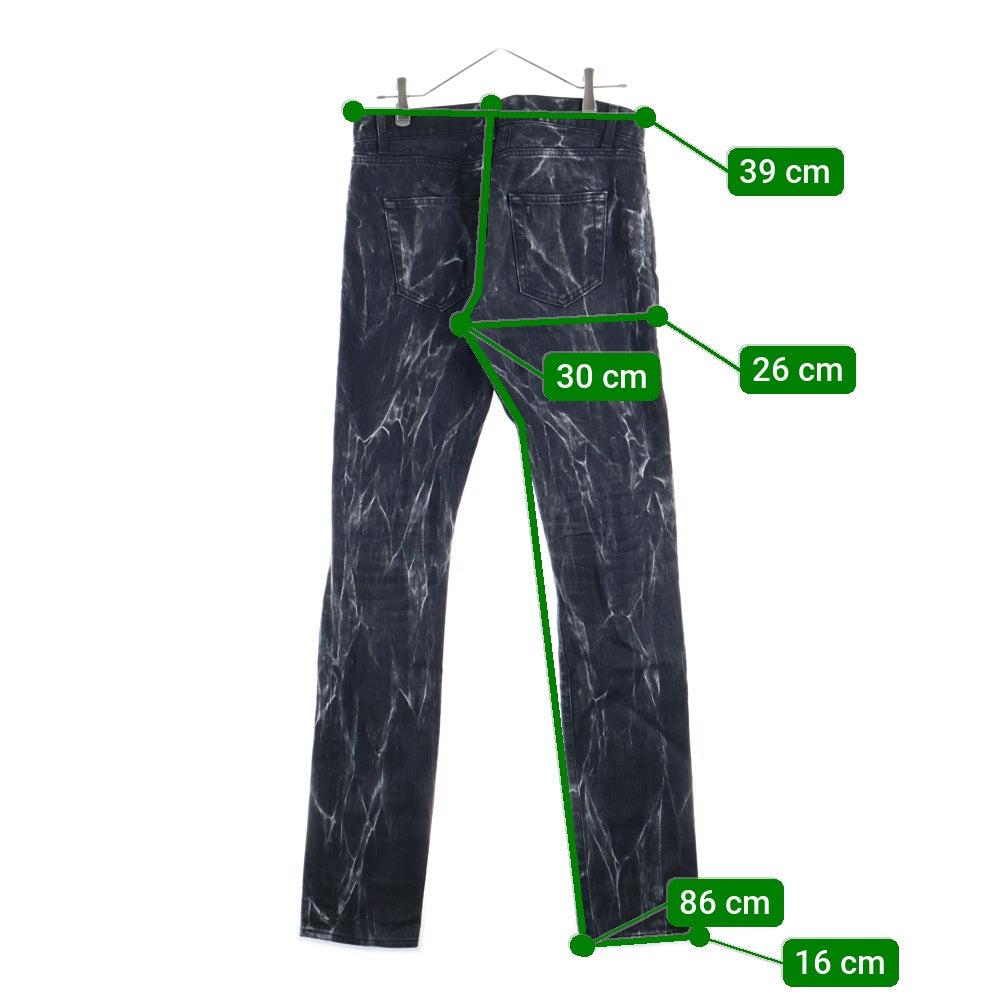 SAINT LAURENT PARIS(サンローランパリ) ウォッシュ加工 デニムパンツ ジーンズ ブラック 407706 Y834L